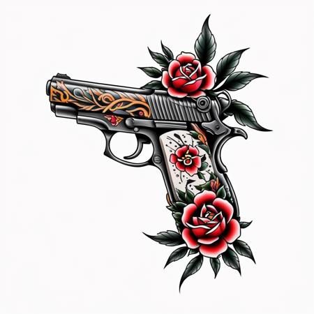 00105-2951408073-_lora_Traditional_Tattoos_0.65_ handgun in style of tr4dt4t, traditional tattoo, white background,.png